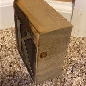 Accents - Wooden Block Letter K Accents - Wooden Block Letter K